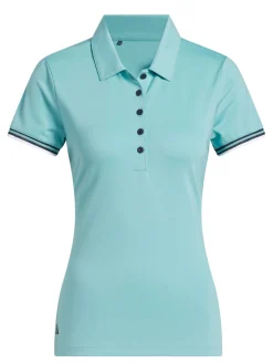 Women Adidas Womens Ultimate365 Short Sleeve Polo Shirt - Mint Tone