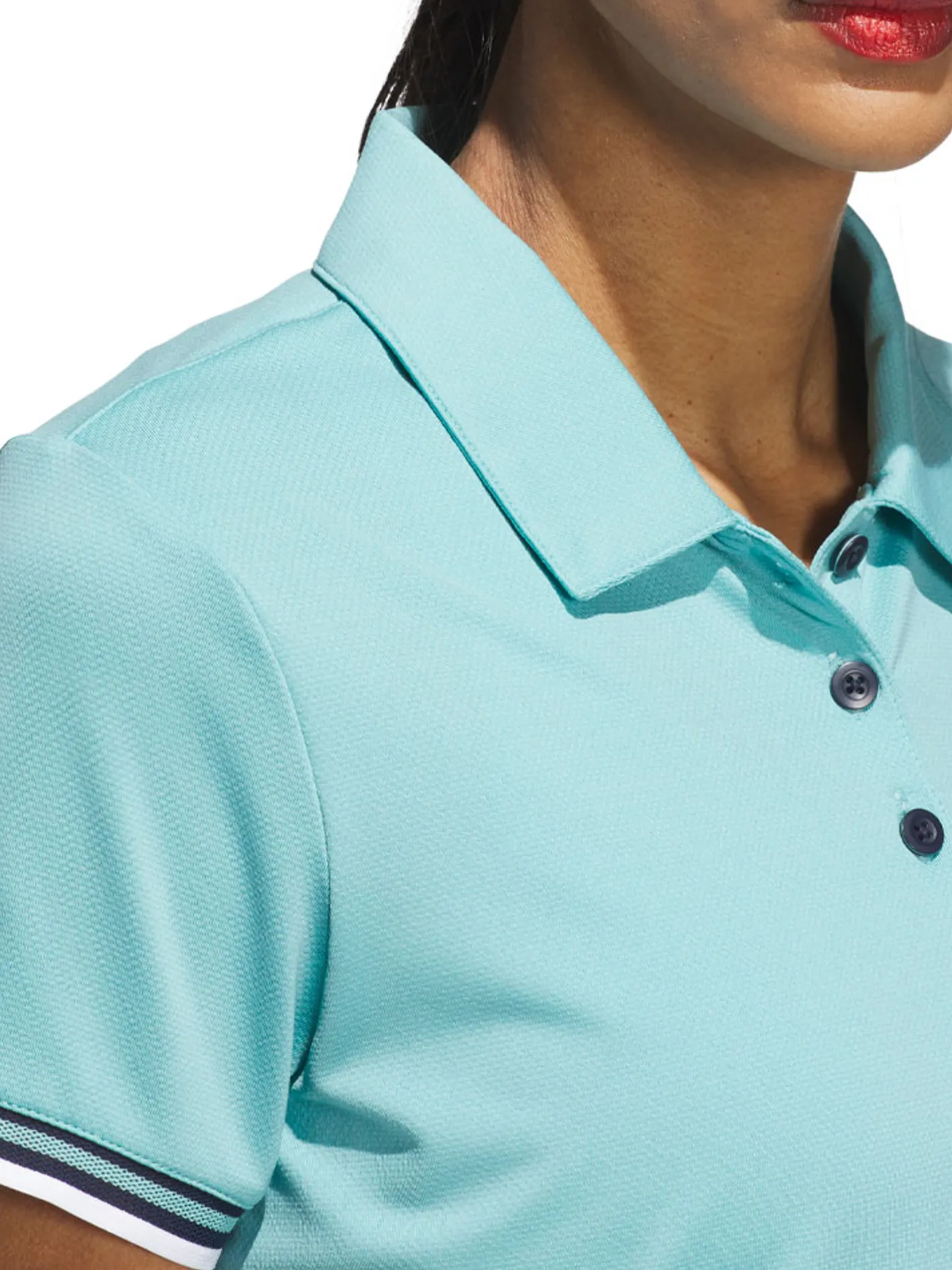 Women Adidas Womens Ultimate365 Short Sleeve Polo Shirt - Mint Tone
