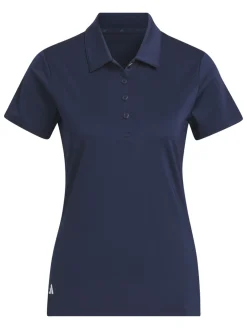 Women Adidas Womens Ultimate365 Solid Short Sleeve Polo Shirt - Collegiate Navy