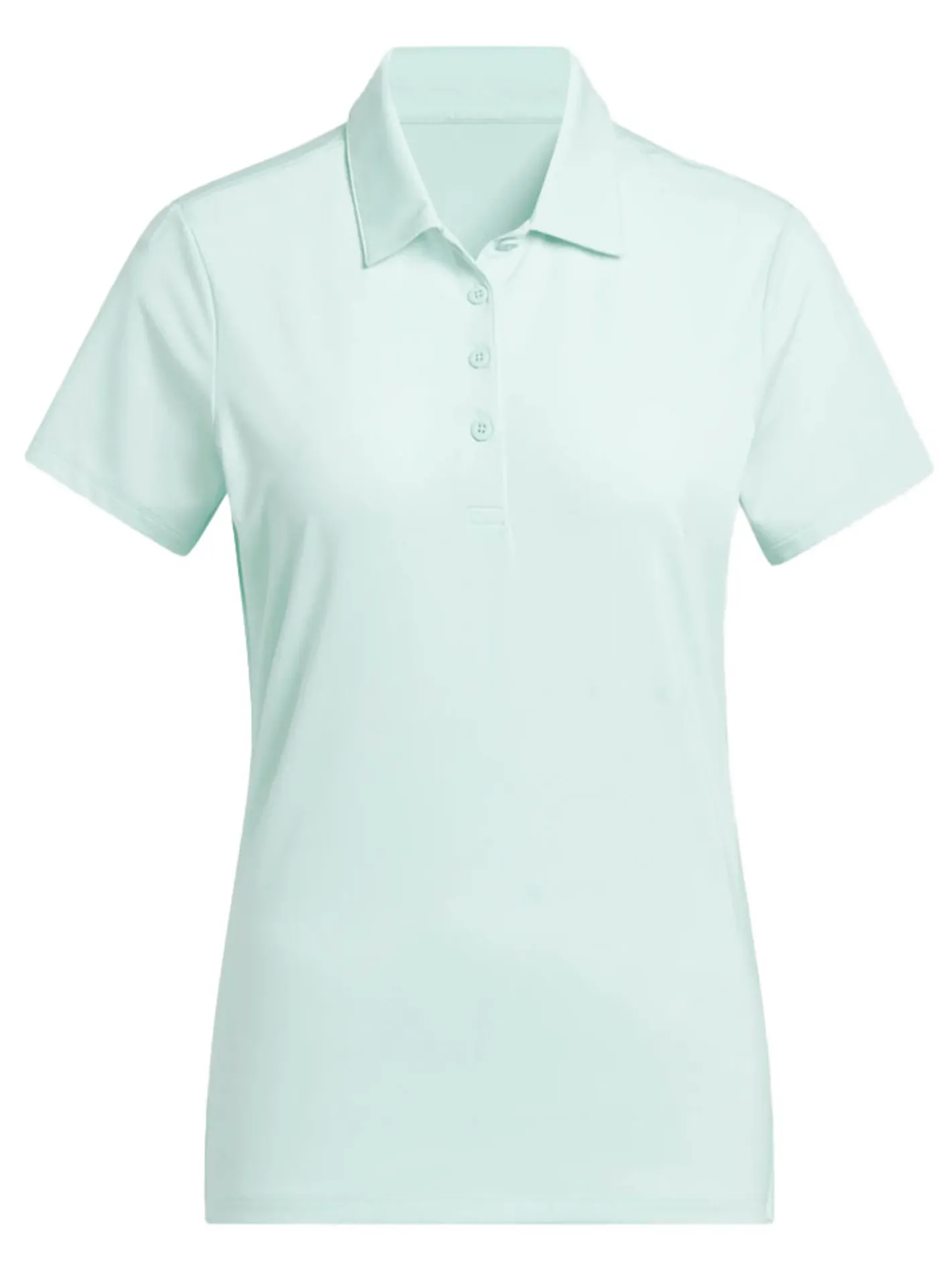 Women Adidas Womens Ultimate365 Solid Short Sleeve Polo Shirt - Semi Flash Aqua