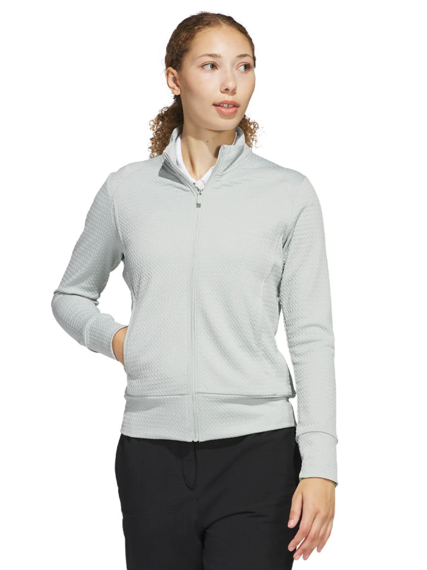 Women Adidas Womens Ultimate365 Texture Jacket - Wonder Silver