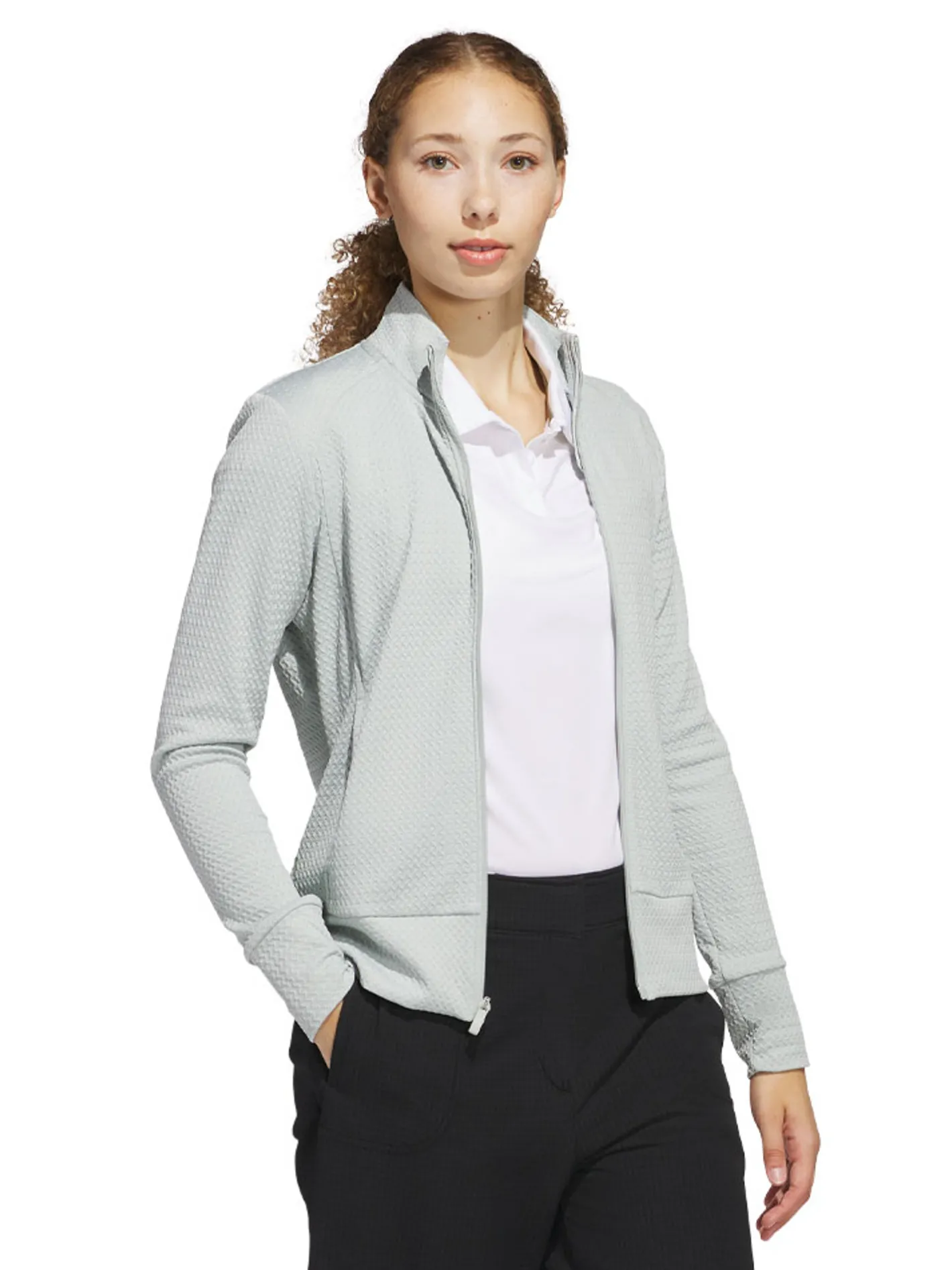 Women Adidas Womens Ultimate365 Texture Jacket - Wonder Silver
