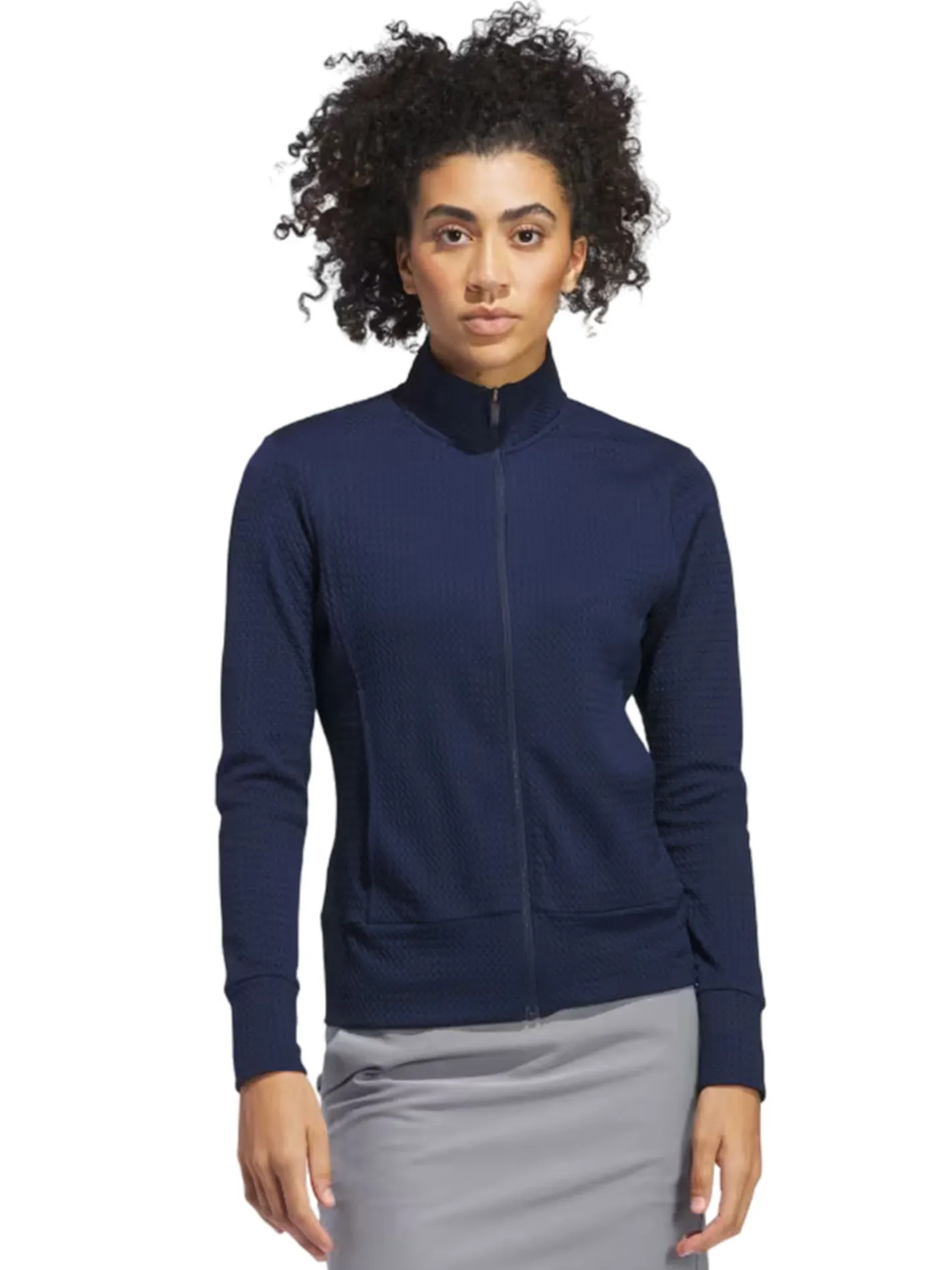 Women Adidas Womens Ultimate365 Texture Jacket - Collegiate Navy