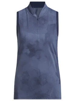 Women Adidas Womens Ultimate365 Tour Sleeveless Polo Shirt - Collegiate Navy