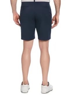 Ben Hogan Active Waistband Flat Front 9-Inch Golf Short - Black Iris