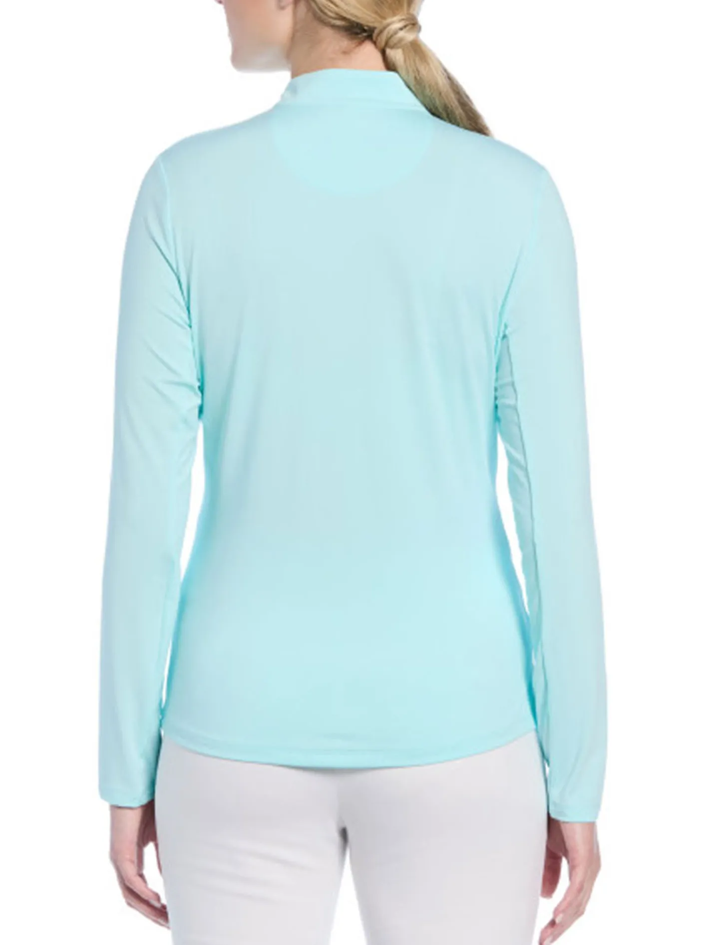Women Ben Hogan Women's Solid Sun Protection Long Sleeve Top - Waterspout