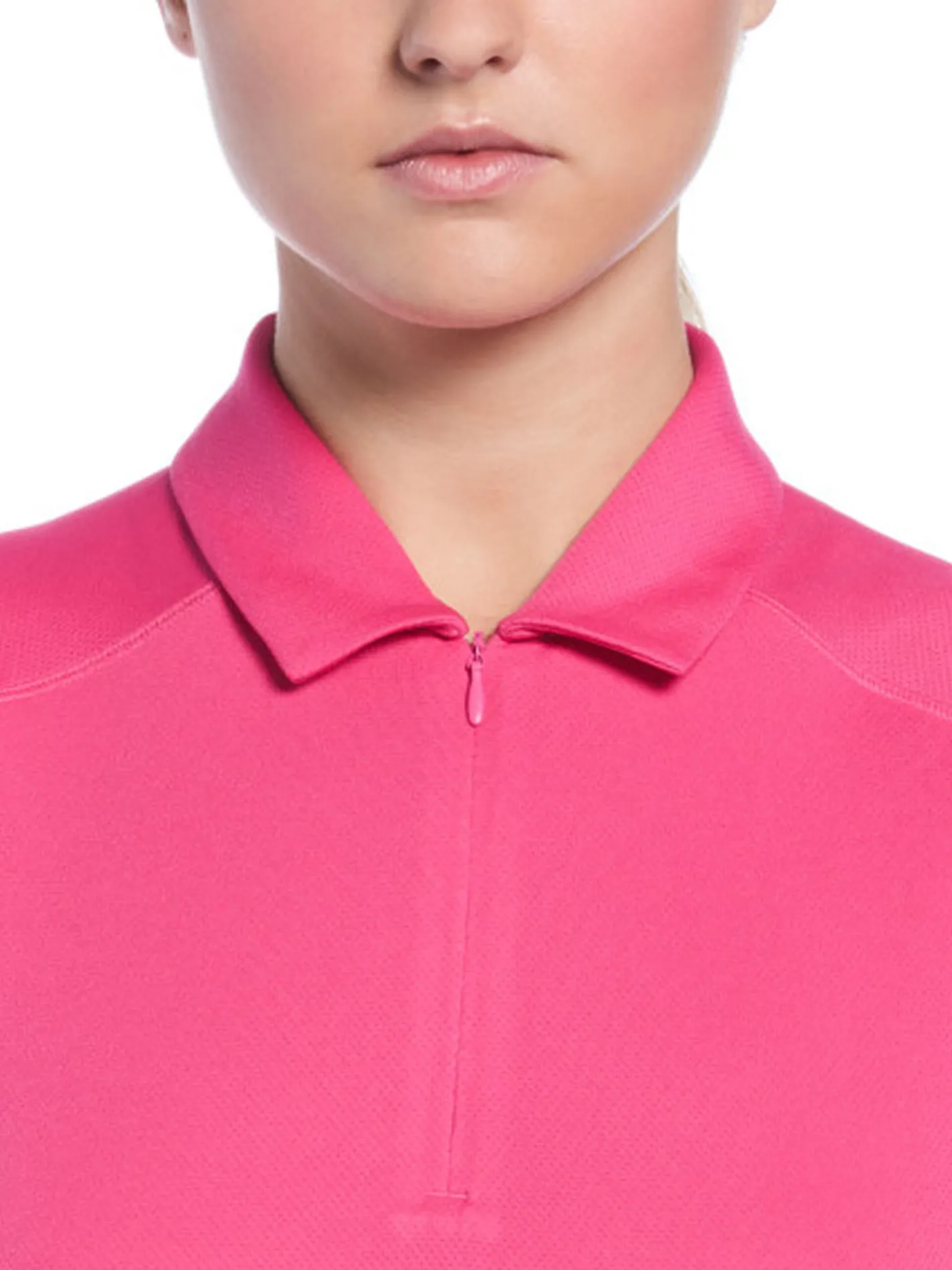 Women Ben Hogan Women's Solid Ventilation Sleeveless Polo - Fuchsia Purple