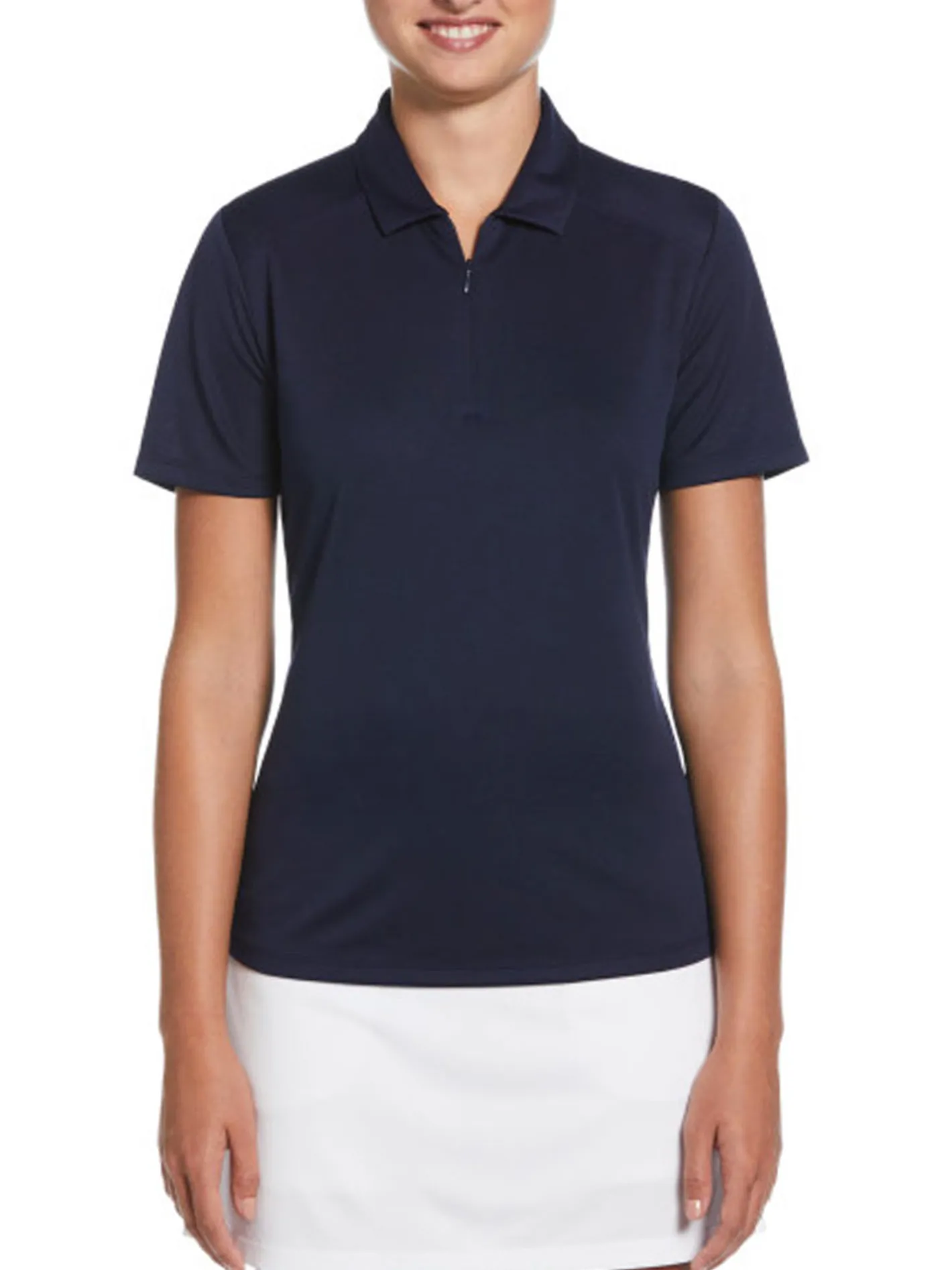 Women Ben Hogan Women's Solid Ventilation Polo - Peacoat