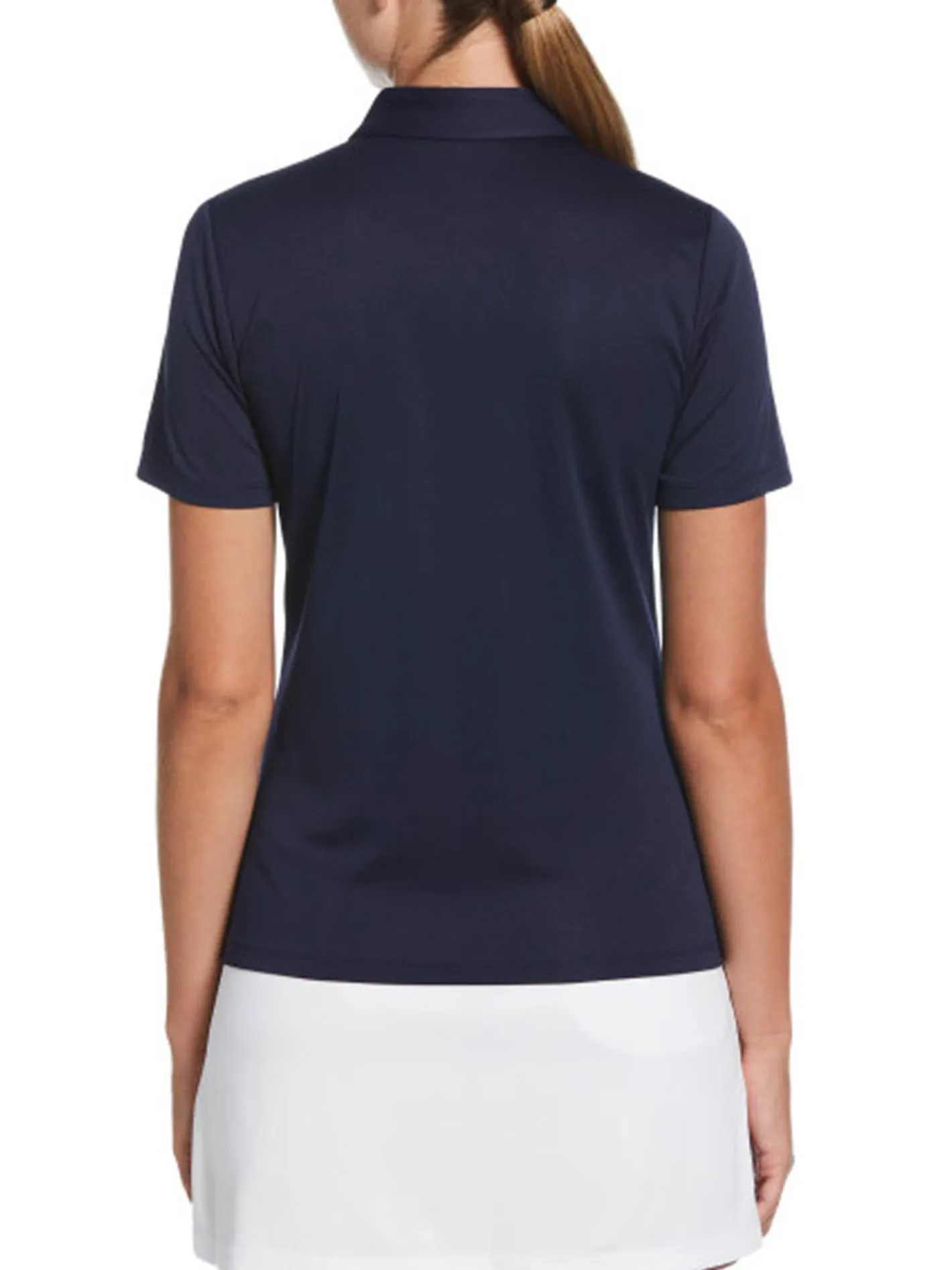 Women Ben Hogan Women's Solid Ventilation Polo - Peacoat