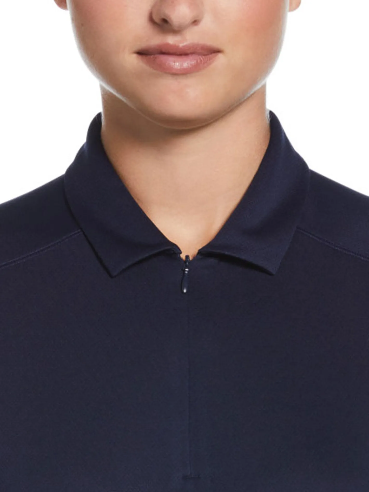 Women Ben Hogan Women's Solid Ventilation Polo - Peacoat