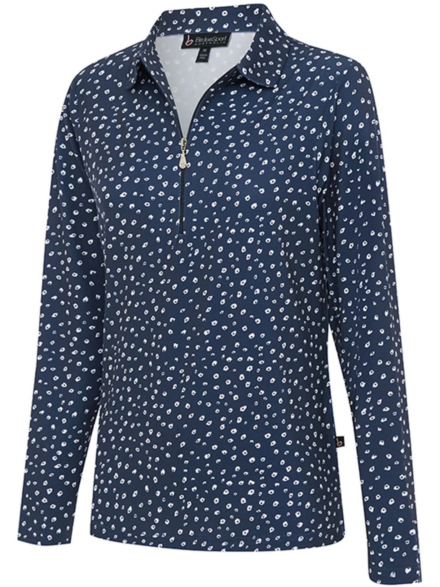 Women Birdee Sport Women's Poppy Zipper Long Sleeve Top - Navy