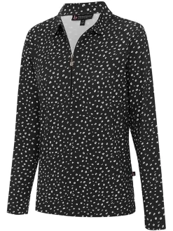 Women Birdee Sport Women's Poppy Zipper Long Sleeve Top - Black