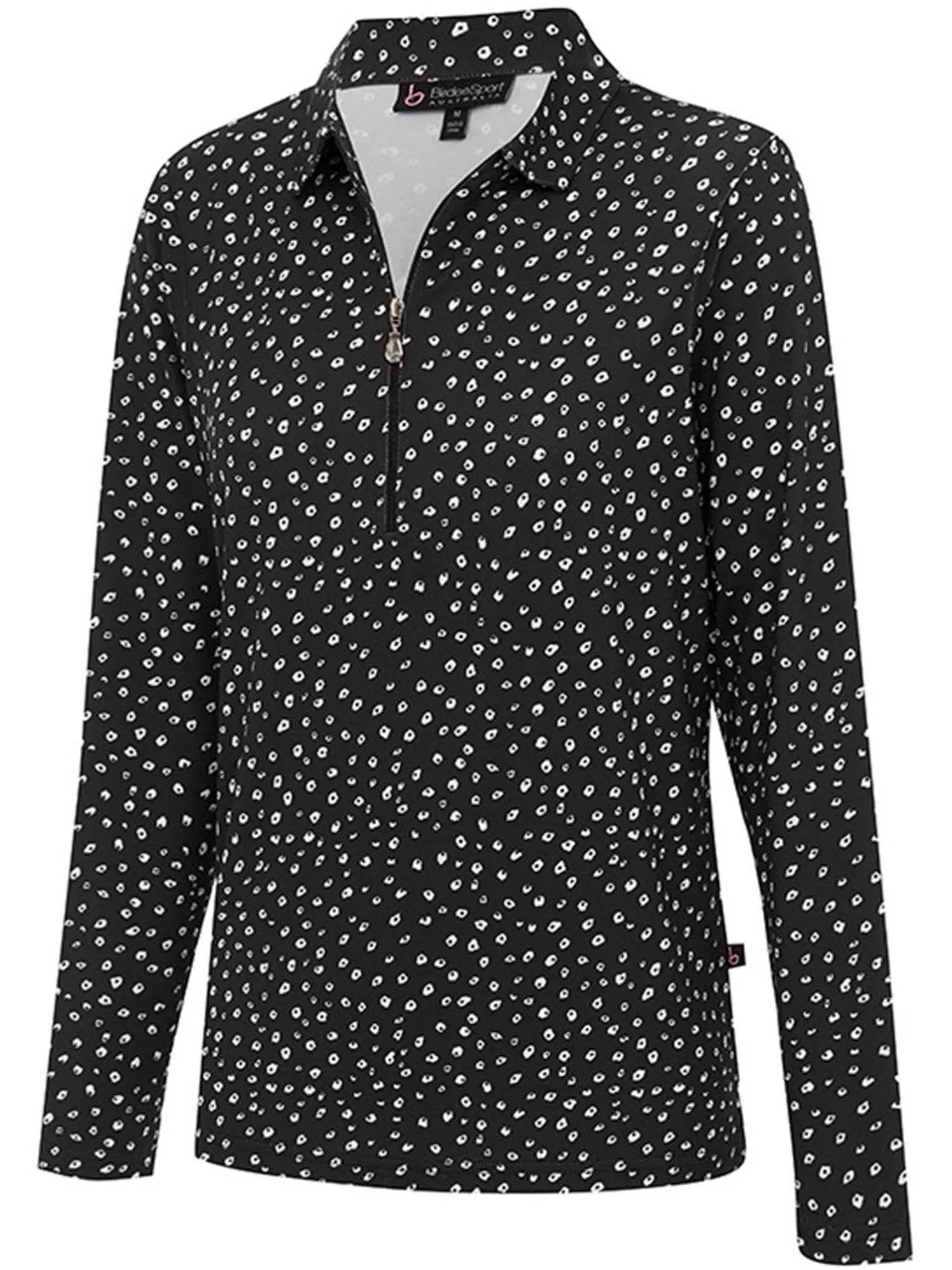 Women Birdee Sport Women's Poppy Zipper Long Sleeve Top - Black