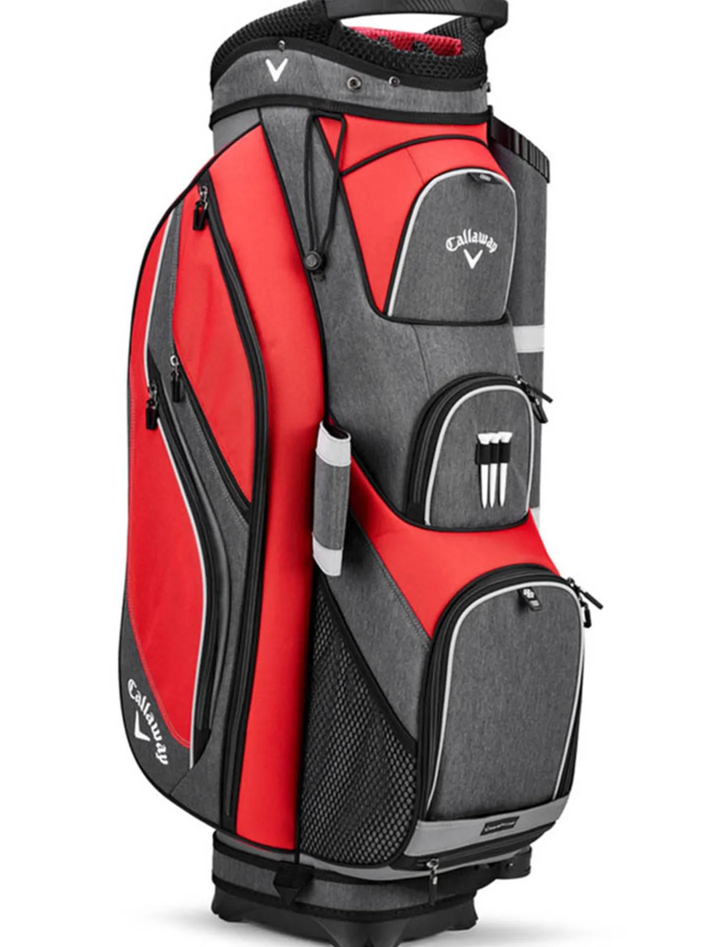 Callaway Forrester 19 Cart Bag - Red/Titanium/Silver