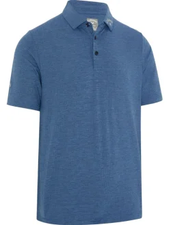Callaway Ventilated Classic Jacquard Golf Polo - Peacoat