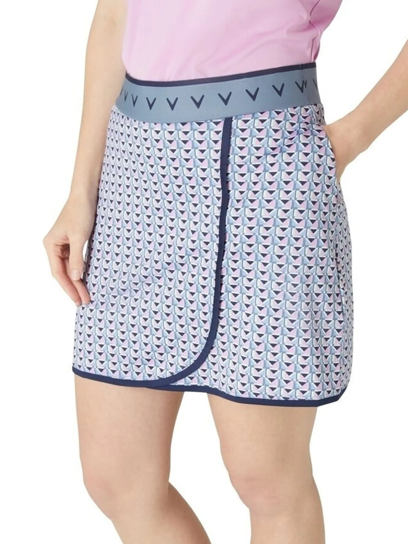 Women Callaway Women's Chev Geo 17-Inch Wrap Skort - Flint Stone