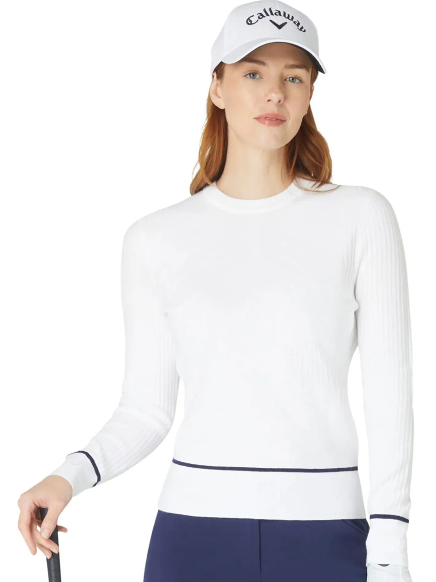 Women Callaway Women's Chev Sweater - Brilliant White