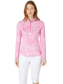 Women Callaway Women's Stencil Floral Sun Protection Top - Cheeky Pink