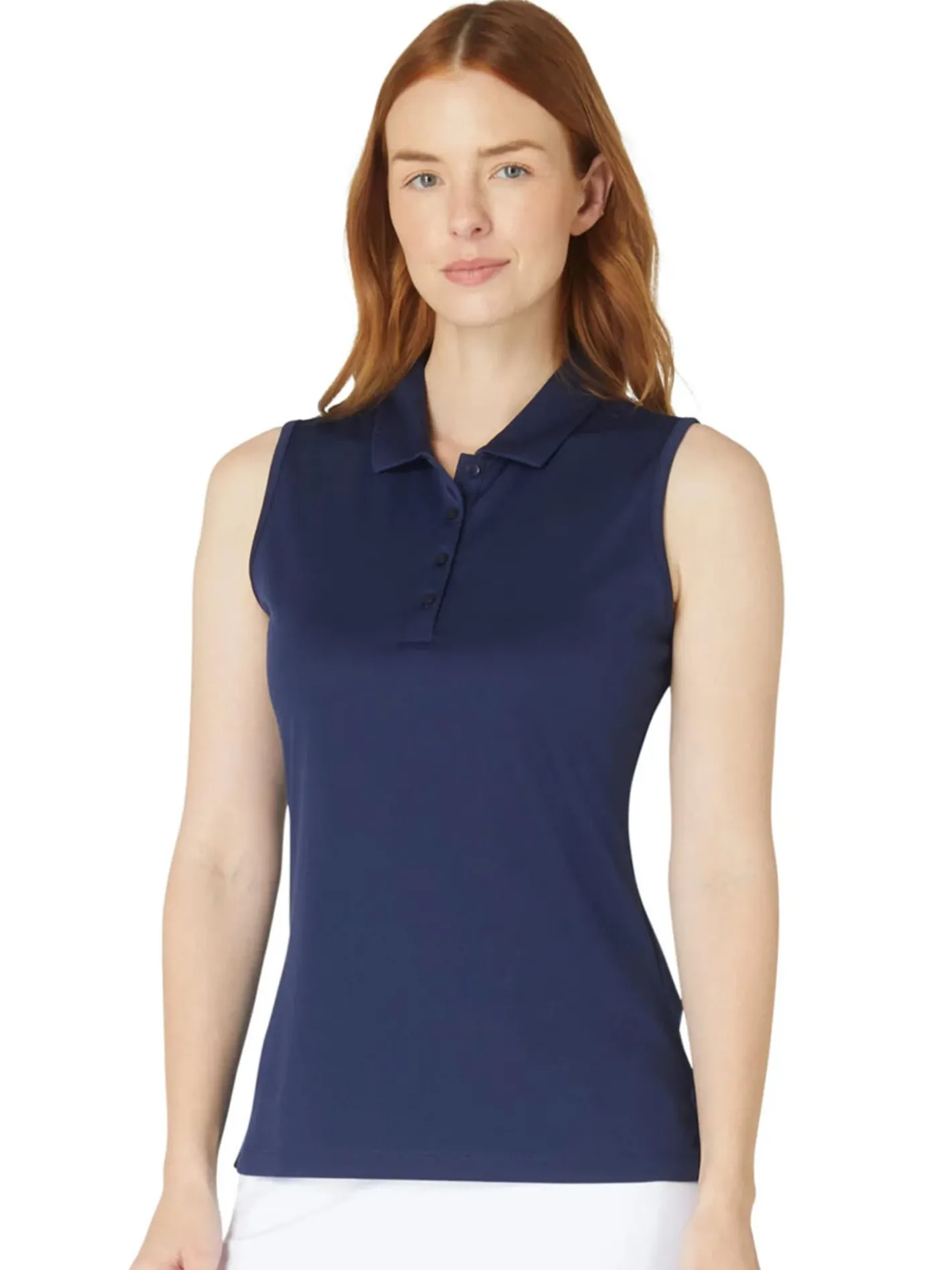 Women Callaway Women's Tournament Sleeveless Polo - Peacoat