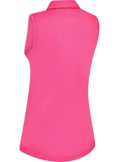 Women Callaway Women's Tournament Sleeveless Polo - Cheeky Pink
