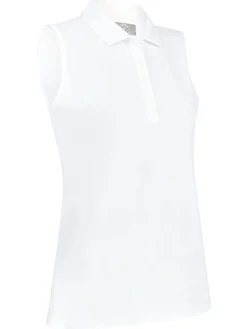 Women Callaway Women's Tournament Sleeveless Polo - Bright White