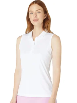 Women Callaway Women's Tournament Sleeveless Polo - Bright White