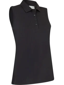 Women Callaway Women's Tournament Sleeveless Polo - Caviar