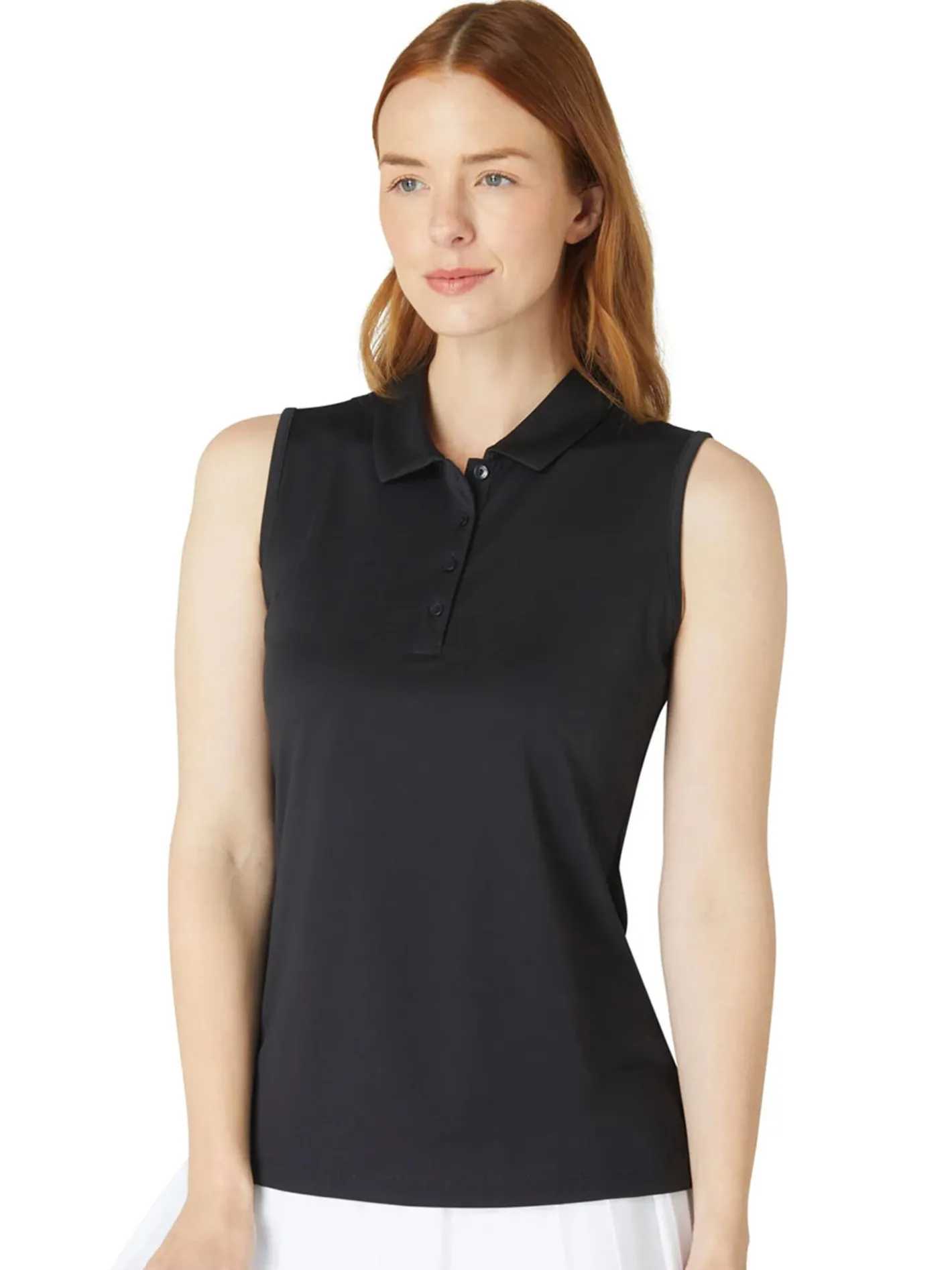 Women Callaway Women's Tournament Sleeveless Polo - Caviar