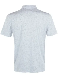 Calvin Klein Abstract Watercolour Printed Polo Shirt - White