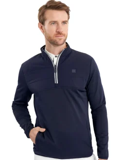 Calvin Klein Atlantic Hybrid Half Zip - Navy