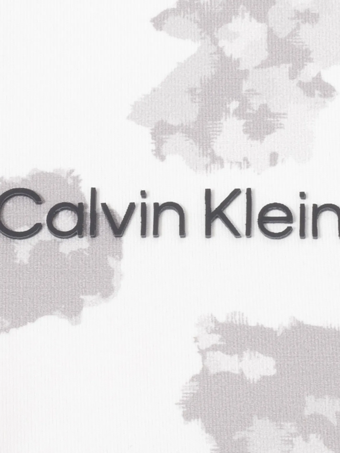 Calvin Klein Cyber Floral Print Polo Shirt - White