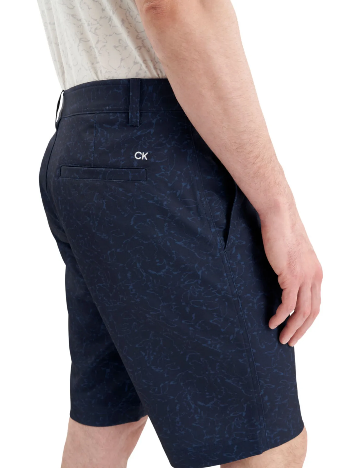 Calvin Klein Printed Bullet Regular Fit Stretch Short - Navy