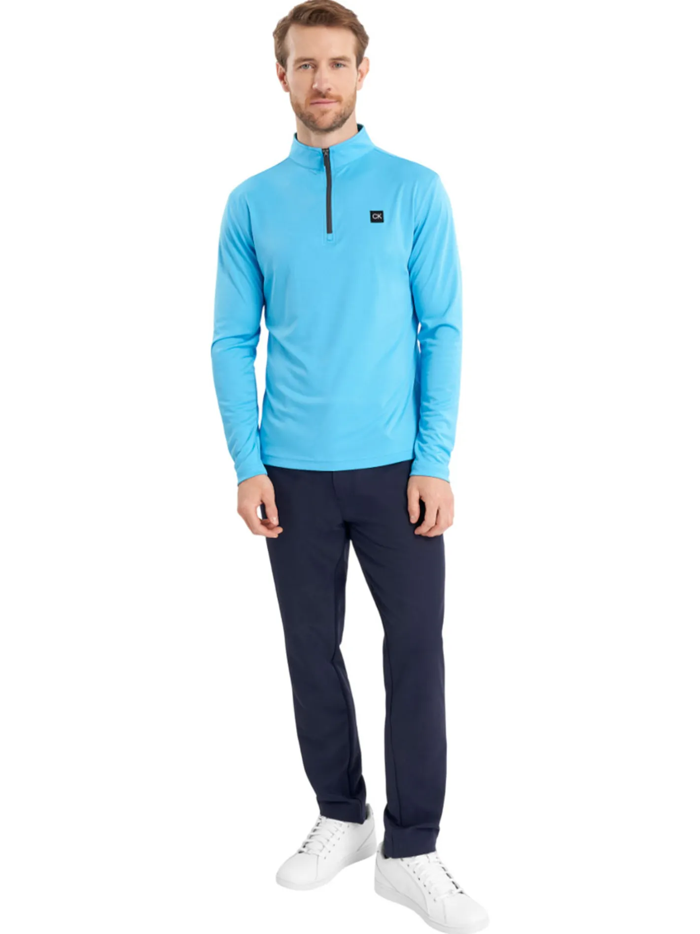 Calvin Klein Westgate Half Zip - Aquarius