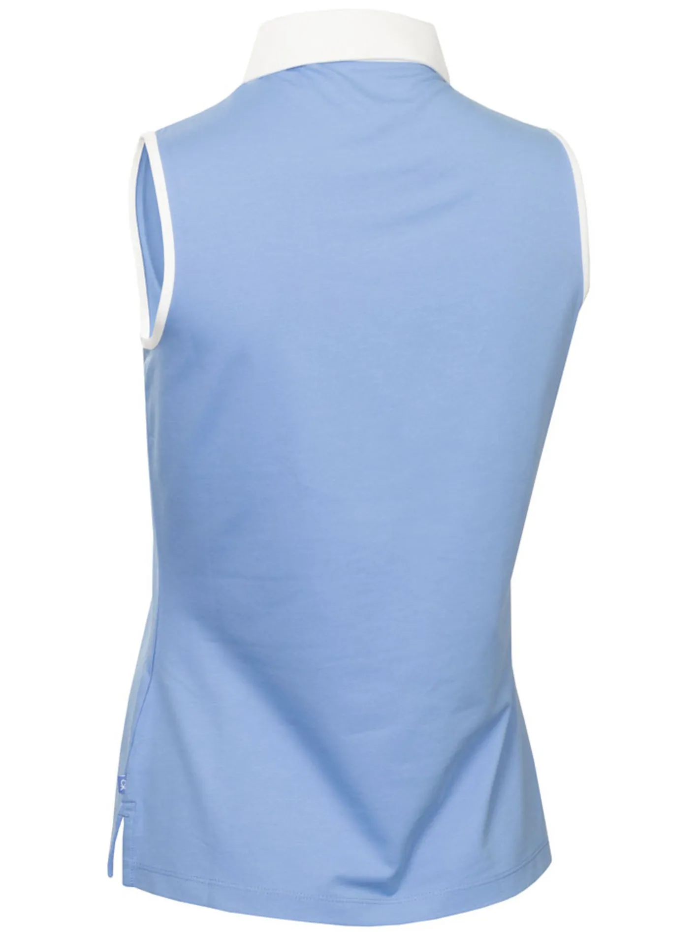 Women Calvin Klein Womens Bellevue Sleeveless Polo Shirt - Cornflower Blue