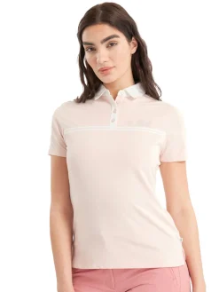 Women Calvin Klein Womens Bellevue Polo Shirt - Shell Pink
