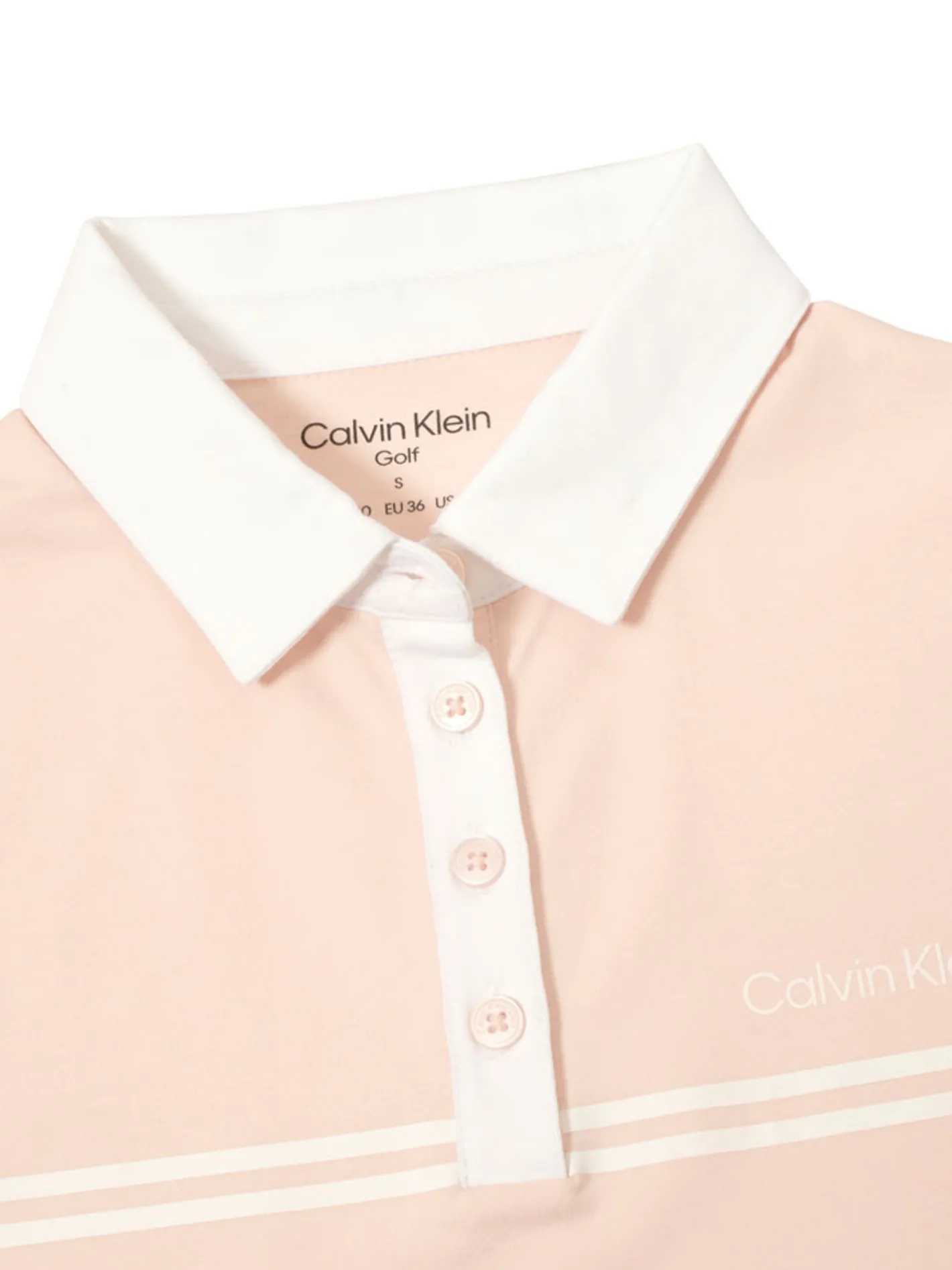 Women Calvin Klein Womens Bellevue Polo Shirt - Shell Pink
