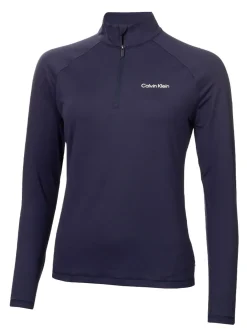 Women Calvin Klein Womens Dakota Quarter Zip Top - Navy