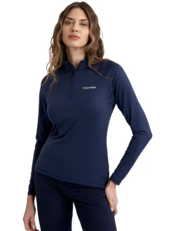 Women Calvin Klein Womens Dakota Quarter Zip Top - Navy