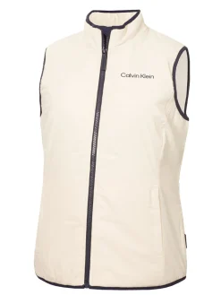 Women Calvin Klein Womens Faye Full Zip Gilet - Tapioca