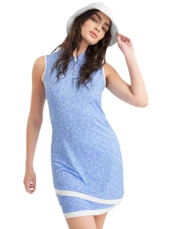 Women Calvin Klein Womens Harmony Printed Dress - Cornflower Blue