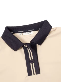 Women Calvin Klein Womens Layla Short Sleeve Polo - Tapioca