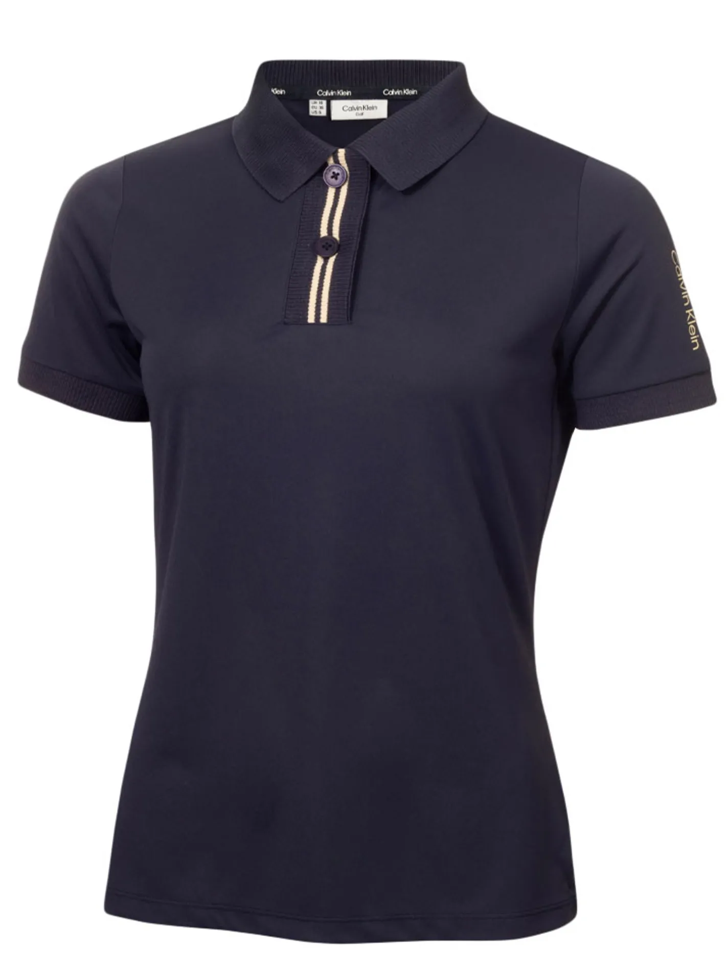 Women Calvin Klein Womens Layla Short Sleeve Polo - Navy
