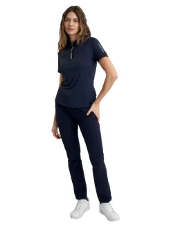 Women Calvin Klein Womens Layla Short Sleeve Polo - Navy