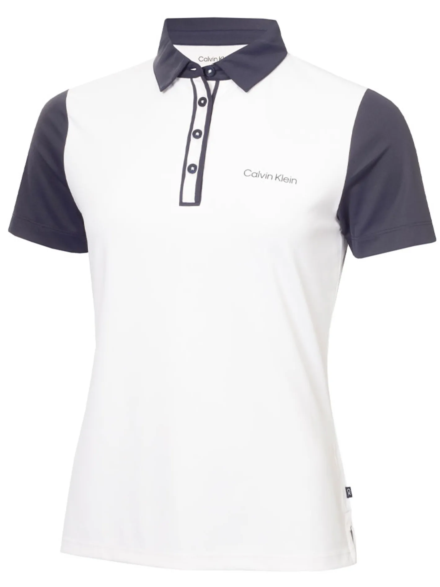 Women Calvin Klein Womens Leigh Polo Shirt - White/Navy
