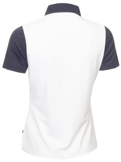 Women Calvin Klein Womens Leigh Polo Shirt - White/Navy