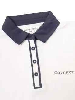 Women Calvin Klein Womens Leigh Polo Shirt - White/Navy