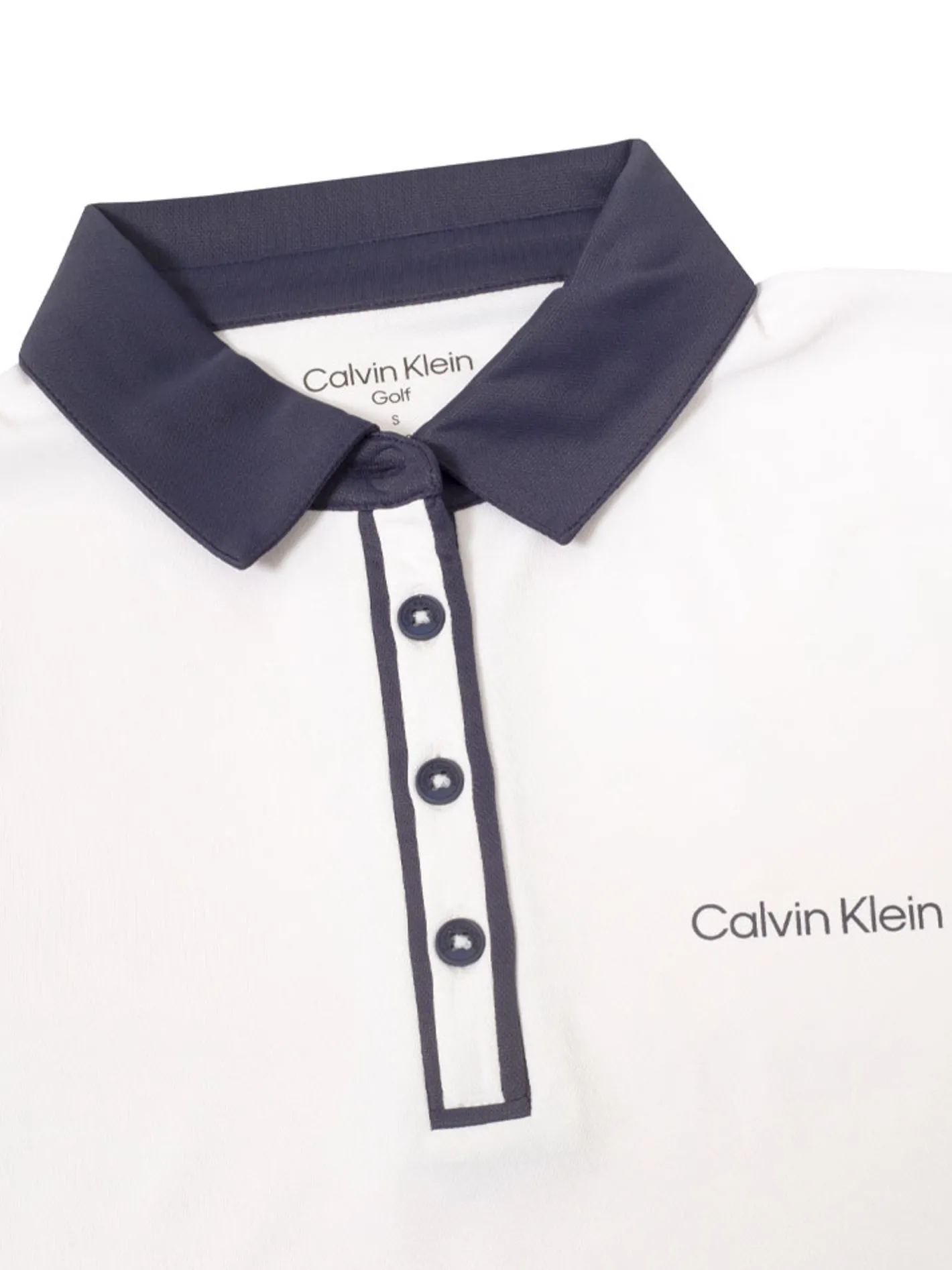 Women Calvin Klein Womens Leigh Polo Shirt - White/Navy