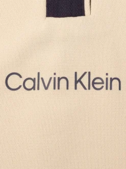 Women Calvin Klein Womens Mila Long Sleeve Polo - Tapioca
