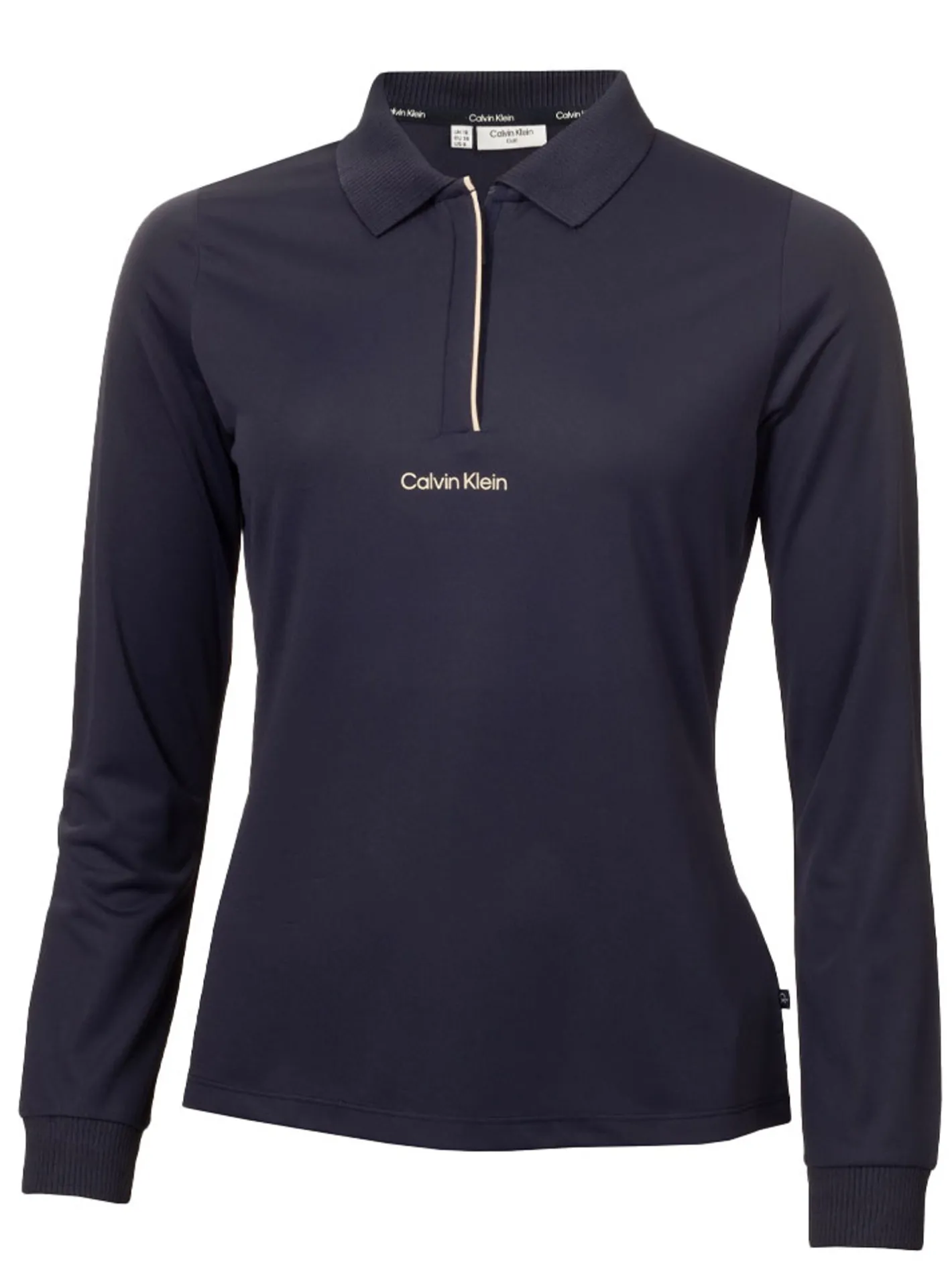 Women Calvin Klein Womens Mila Long Sleeve Polo - Navy