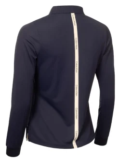 Women Calvin Klein Womens Mila Long Sleeve Polo - Navy